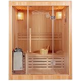 Home Deluxe - Traditionelle Sauna - Skyline L - Holz: Hemlocktanne - Maße: 120 x 150 x 190 cm - inkl. komplettem Zubehör